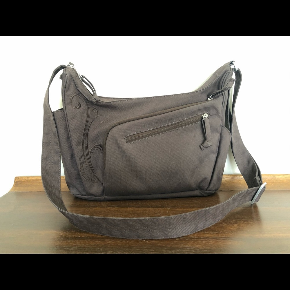 REI crossbody brown purse